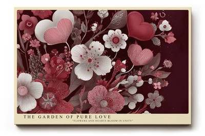 Paul Sinus Wandbild The Garden of Pure Love Harmony of Hearts and Blossoms in