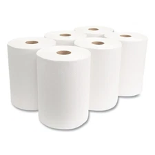 Morcon Paper W106 1-Ply 10" x 800 ft. 10" Roll Towels - White (6/Carton) New