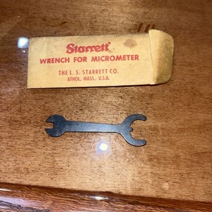 L.S. Starrett Micrometer Wrench w Original Envelope, USA