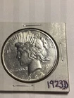 1923 D $1 Peace Dollar  Uncirculated. Silver. Breaking high grade set. Lovely.