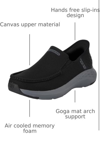 Skechers Schuhe Slipper Männer Memory Foam Elegant Komfort Freizeit Größe 10 Herren 204804 - Bild 2 von 12