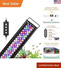 42W 24/7 Lighting Aquarium LED Light, Sunrise-Daylight-Moonlight Mode and DIY...