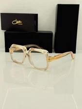 Cazal Glasses Square Bold Clear Transparent Lime Golden Sunglasses