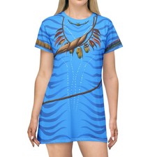 Avatar T-Shirt Dress - Neytiri Costume - Na'vi Pandora - Halloween Cosplay