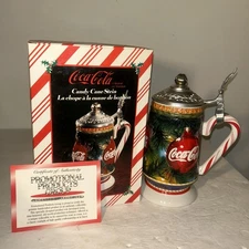 1998 Coca-Cola Anheuser Busch Candy Cane Stein #CS391