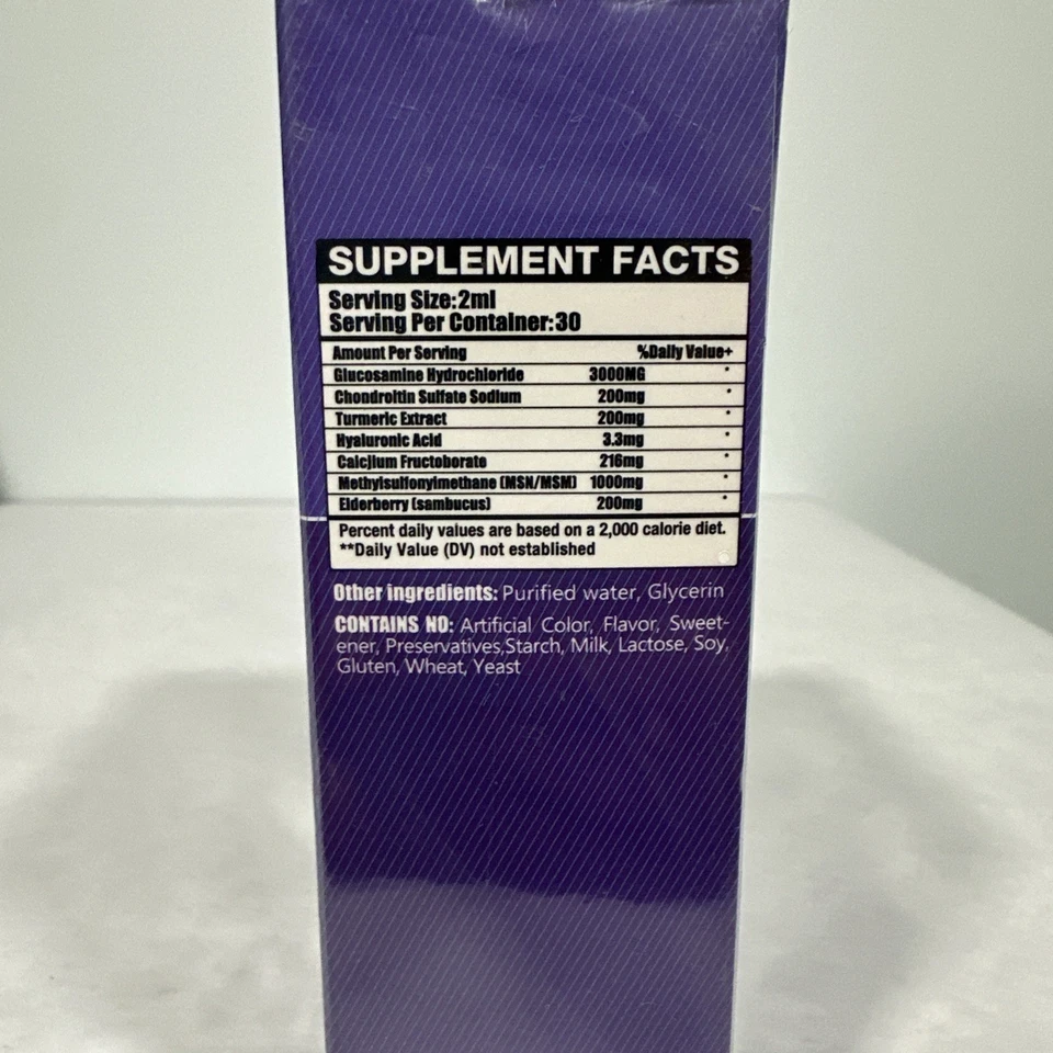Paquete de 2 gotas de glucosamina condroitina - 3000 mg, 60 ml cada botella, caducidad 10/2026 Foto 3 de 4