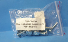 48Pcs- Rack Screws, 353-00520, SCR, 10-32x0.75, PILOT, TH, STEEL