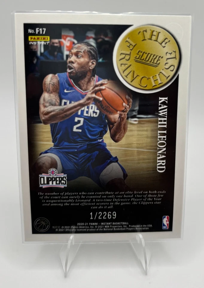 2020-21 Kawhi Leonard card /2269 (Panini Instant) Los Angeles Clippers - Image 3 of 3