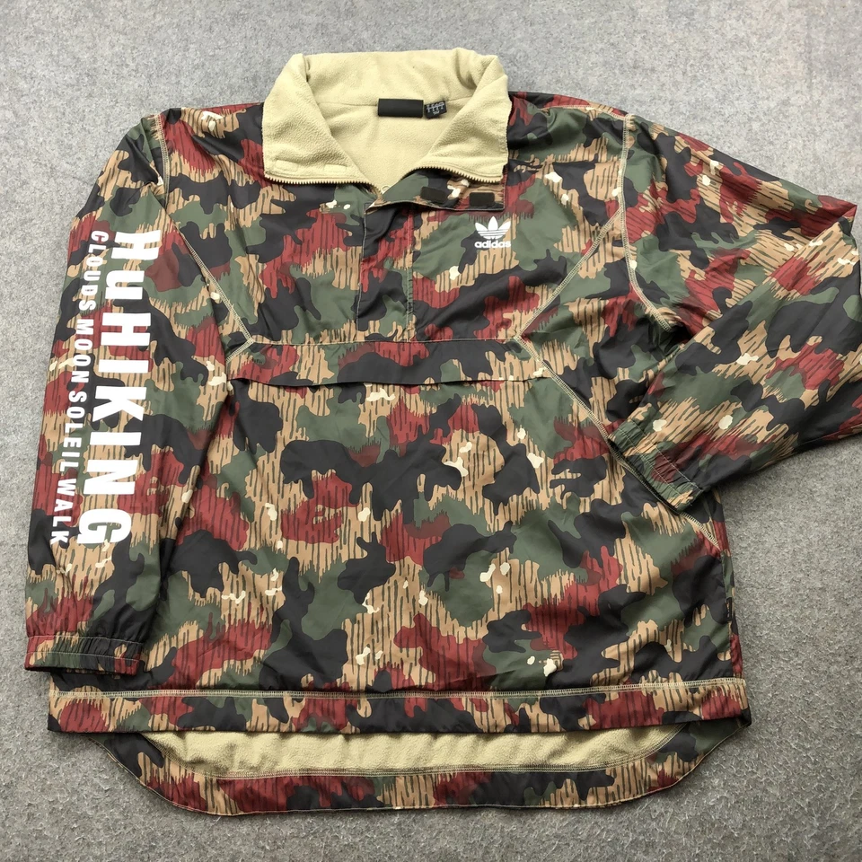 Chaqueta Adidas Pharrell Williams Para Hombres XL Camuflada Senderismo Aire Libre Pullover Forro Polar Foto 2 de 4