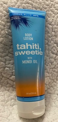 Bath & Body Works D/C True Blue Spa RARE Lotion Tahiti Sweetie Monoi Oil H2F 8oz