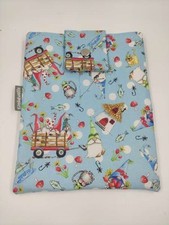 handgen&auml;hte Buchh&uuml;lle & Buchtasche mit Druckknopf *** Zwerge und Gnome  - Buch11