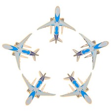 5 Pcs Flugzeugbrosche Aus Metall Flugzeuganh&auml;nger Flugzeug-Emaille-Pin