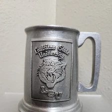 Vintage Louisiana State University Pewter Stein Mug Tankard 12oz by  USA