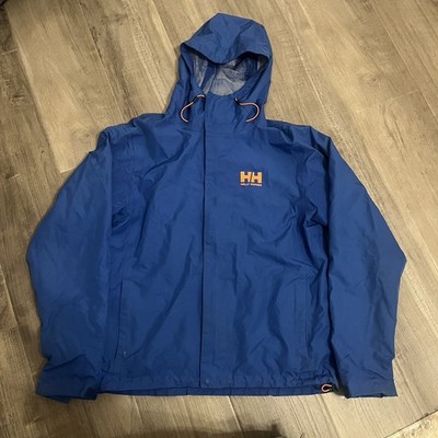 Helly Hansen Seven J Rain Jacket Mens SmallNavy Blue Tech Windbreaker Hooded 