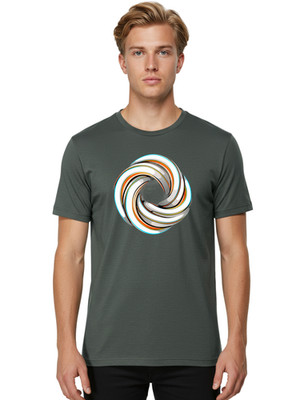 Abstract-Swirl Mens Graphic Tee, 100% Cotton, Casual Summer Wear