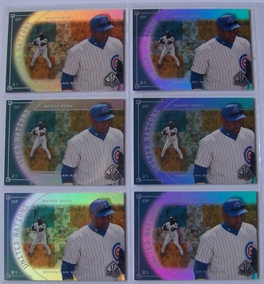 Sammy Sosa 2000 SP Authentic United Nations #UN1 Lot of 6 | M534 | BB
