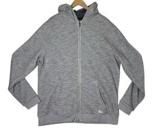 Marine Layer Full Zip Hoodie Sweatshirt Jacket Heather Gray Lined Men's Size XL