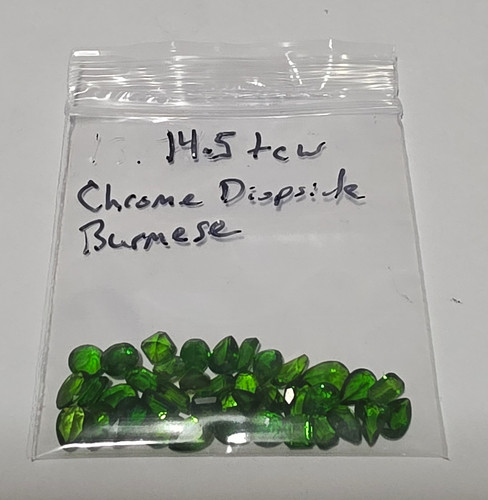 14.5tcw Natural Green Chrome Diopside