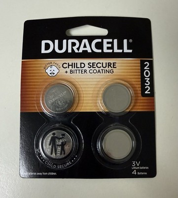 Duracell CR2032 3V Lithium Coin Battery - Pack of 4