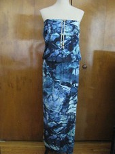 Calvin Klein Women's Multicolored Viscose Long Metal Ball Ties Dress New