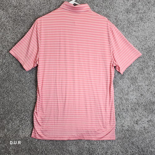 Rlx Ralph Lauren Poloshirt Herren Medium Pfirsich Weiß Streifen Kurzarm Golf - Bild 7 von 11