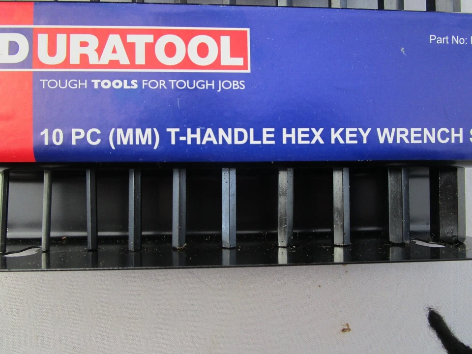 Duratool 10 pc mm T Handle Hex Key Wrench Set - Image 3 of 4