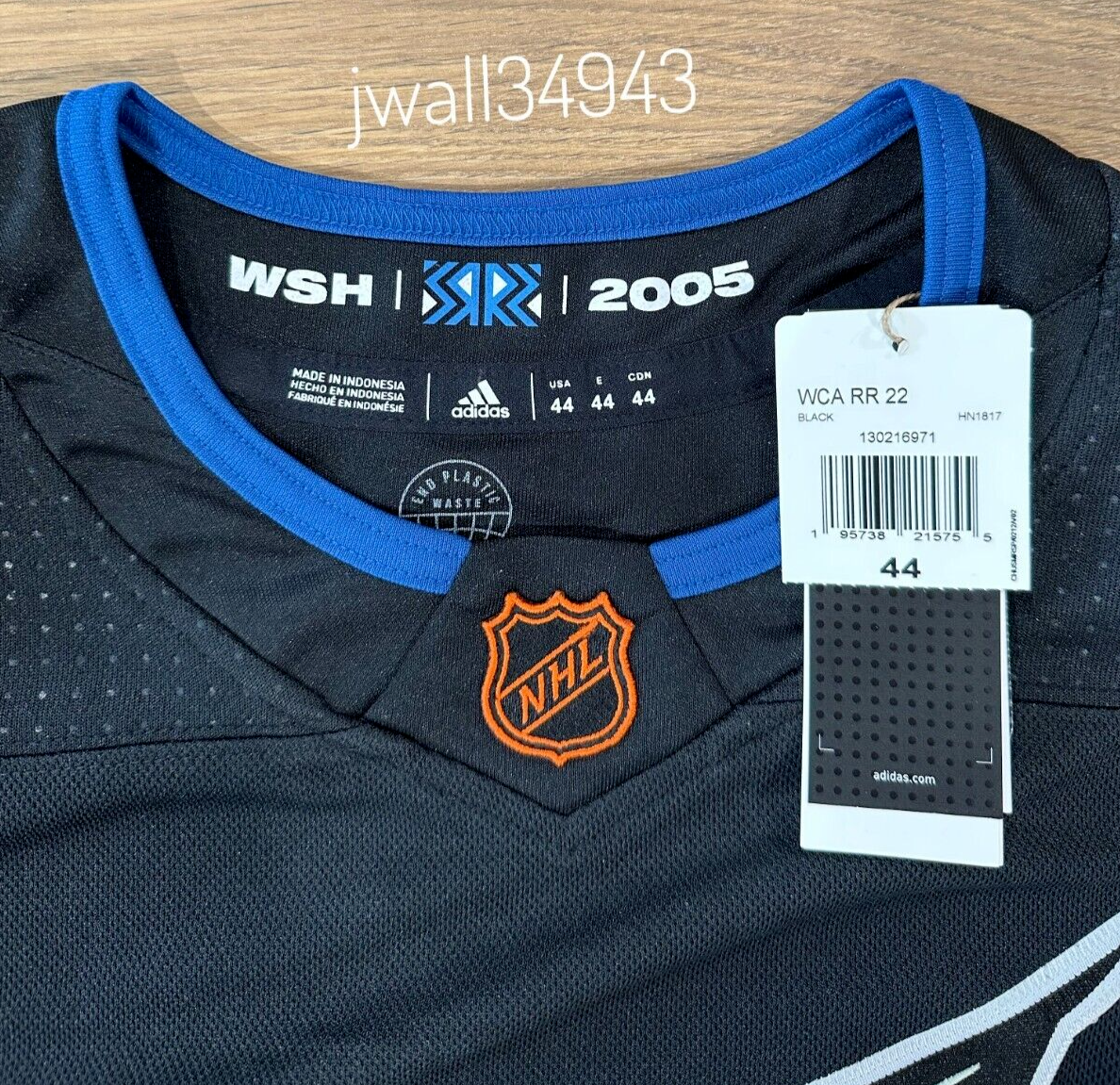 AUTHENTIC adidas Washington Capitals Reverse Retro 2.0 NHL Hockey