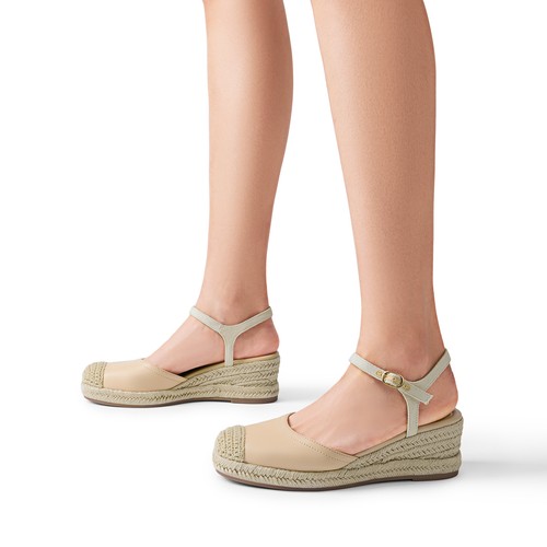 Women Espadrilles Platform Wedge Ankle Strap Close Toe Casual Dress Shoes - Picture 20 of 42