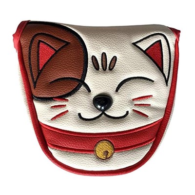 Golf Mallet Head Cover Magnetic Lucky Cat Center Putter Headcover Geschenk