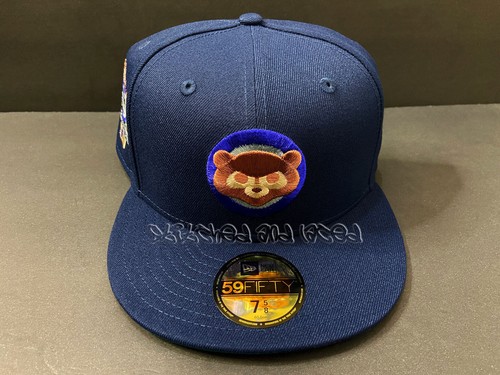 EXCLUSIVE CHICAGO CUBS FITTED HAT NAVY BLUE 1990 ASG PATCH GREEN UV CLUB 7 5/8 - 第 2/9 張圖片