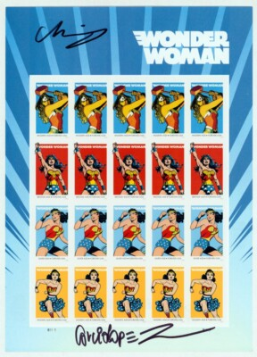 #ad Wonder Woman USPS Art Stamp Sheet SIGNED Jose Luis Garcia Lopez amp; Cliff Chiang $59.99