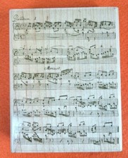 Stampabilities Composer's Dream Rubber Stamp PR1003 Sheet Music 2005 3.75x5in