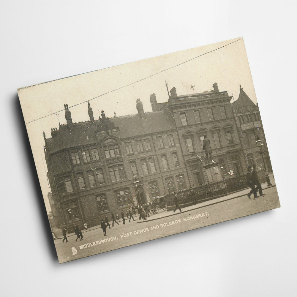 A4 PRINT Vintage Yorkshire Middlesbrough Post Office & Bolckow
