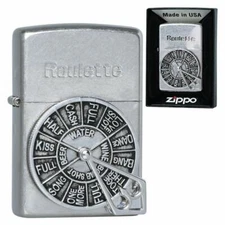 Zippo Genuine Lighter Roulette NA Windproof Free Shipping 6 Flints New In Box
