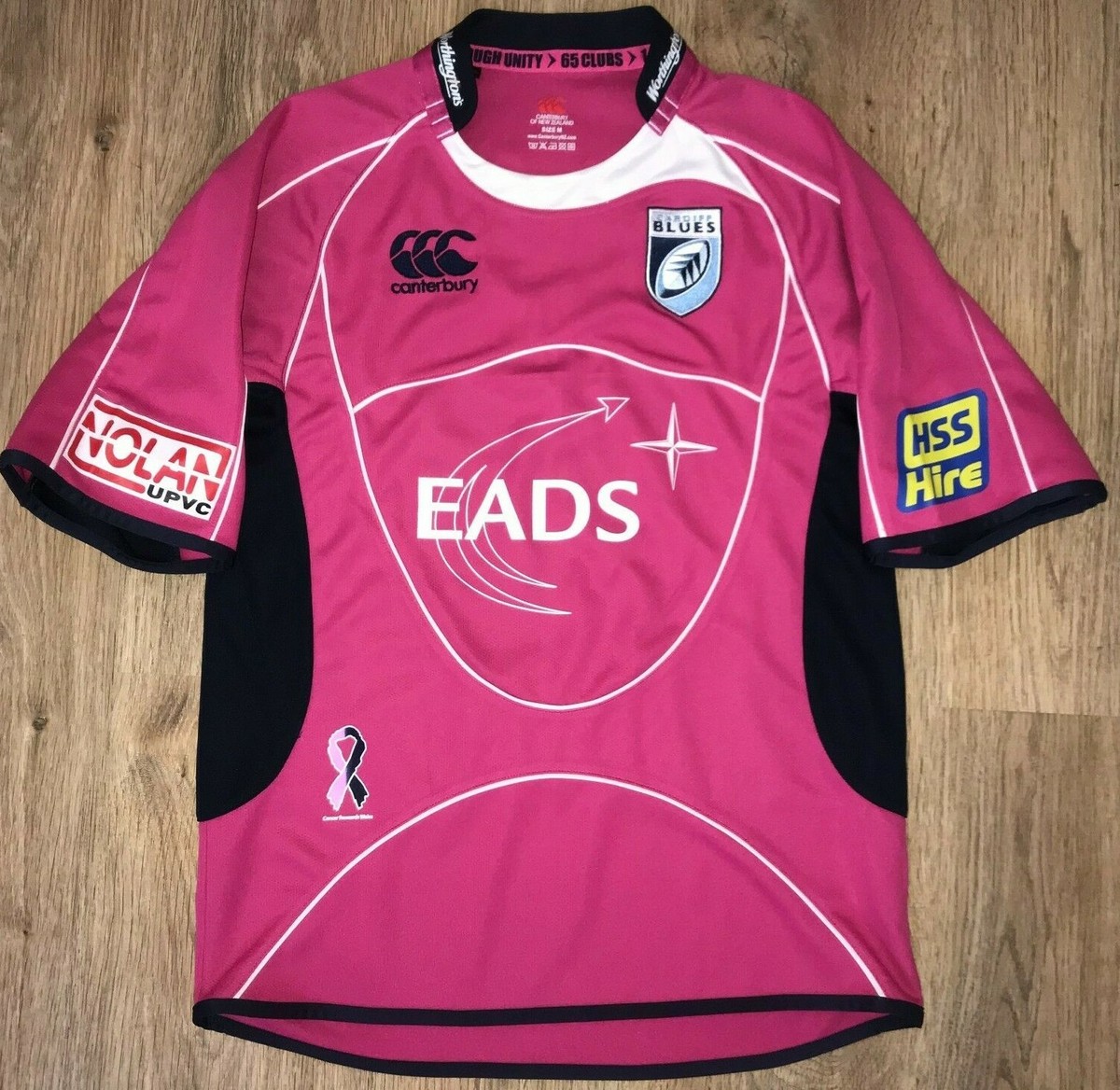 Cardiff Blues Canterbury Pink rugby shirt size M | eBay UK