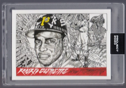 2020 Project Topps Art Online Exclusive #68 Roberto Clemente RC JK5 /8518 QTY!!!