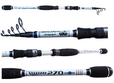 Canna Pesca Spinning Vento 2,10m 10-30g Carbonio Trota Bass Spigola Travel