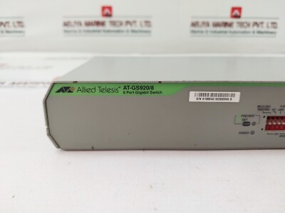 Allied Telesis AT-GS920/8 8 Port Gigabit Ethernet Switch 100