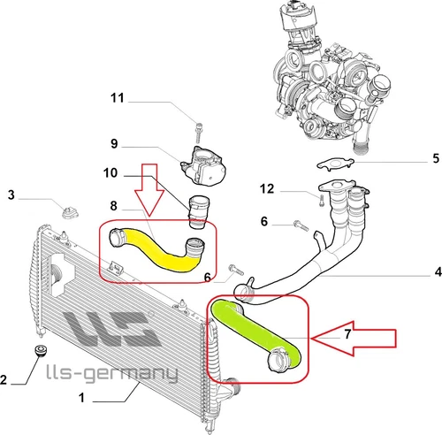 2x LADELUFTSCHLAUCH FÜR LANCIA PHEDRA 2.2 JTD 1400107980 - 0382.LG- 1400102780 - Bild 4 von 4