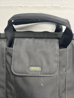 INCASE Black Nylon Brief Laptop Travel Bag 15” Crossbody Padded