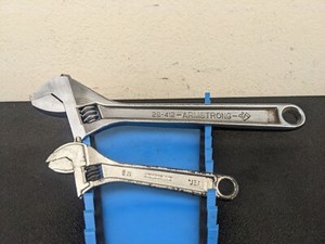 #ax200 Armstrong Tools USA 28-406 & 28-412 Adjustable Wrench Set 6" & 12" GMTK