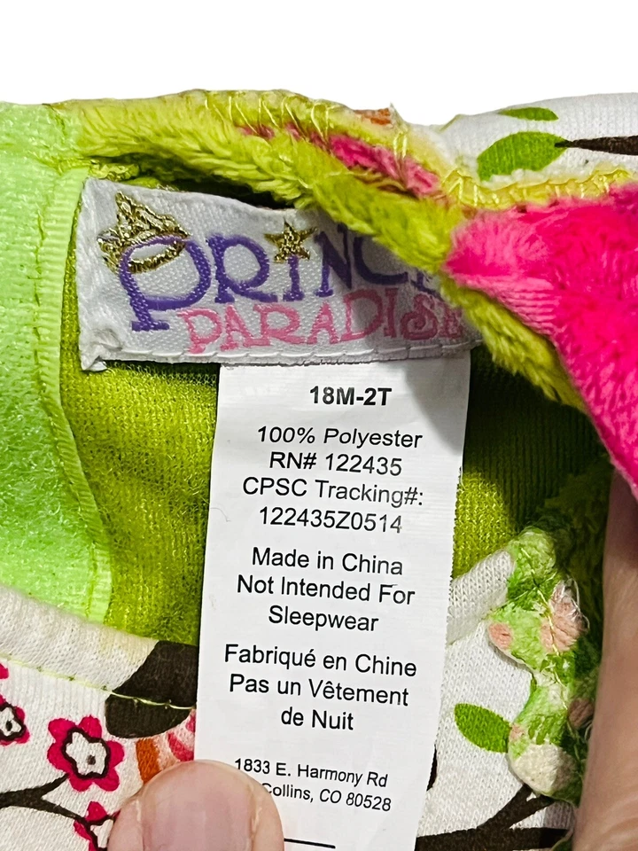 Disfraz Princesa Desfile Búho 18 Meses 2T Verde Rosa Pluma Pájaro Lindo Alas Foto 3 de 4