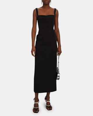 black short turtleneck dress Saloni