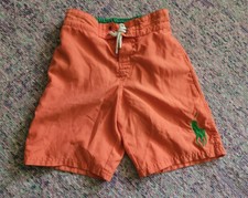 Polo Ralph Lauren BOY'S SWIM SHORTS trunks ORANGE SIZE S 5-7  great