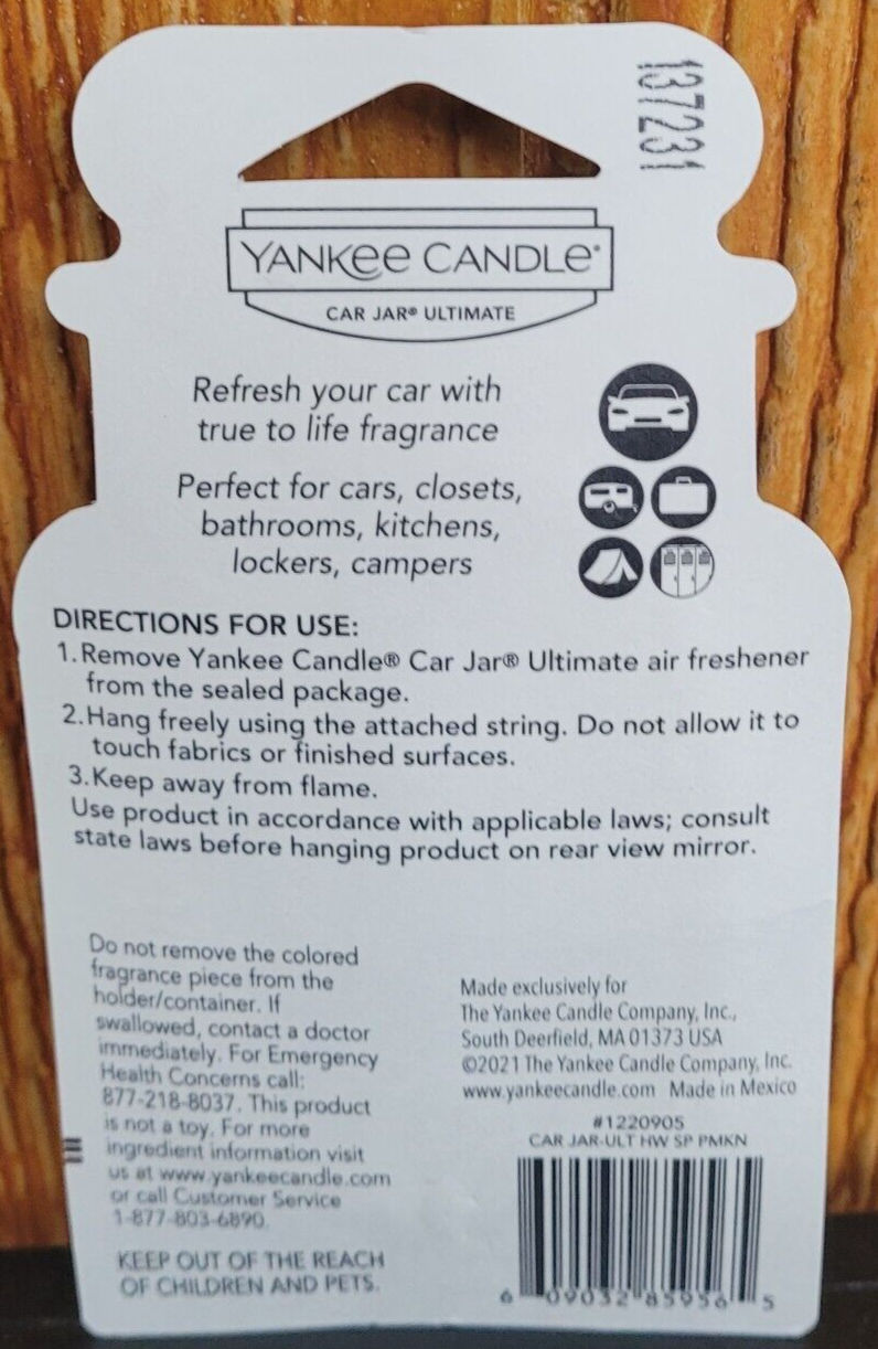 Yankee Candle Car Jar Ultimate Air Freshener Spiced Pumpkin NEW eBay