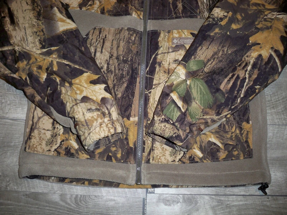 Columbia Timberwolf Camuflaje Trabajo Caza Impermeable Hombre Chaqueta Talla Pequeña Foto 3 de 4