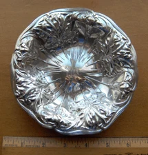 Alvin Iris pattern sterling silver bowl/nappy ~Antique~1900s~Art Nouveau floral