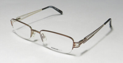 MARCHON NYC WEST SIDE M166 209 BROWN /GOLD PERFECT FOR SCHOOL/COLLEGE EYEGLASSES