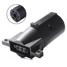 RV 7-Way Blade to Flat 4 Pin Trailer Light Adapter Plug Tow LED Lights Connector