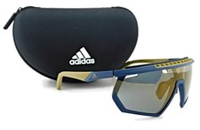 New Adidas Sport Sunglasses  SP0029-H 92G Blue / Gold Mirrored Lens